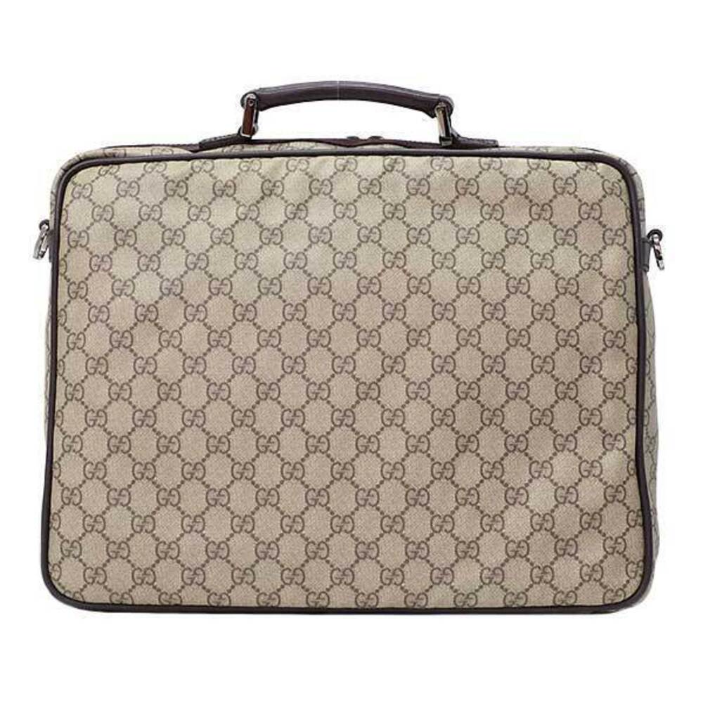 Gucci 668 Beige Brown Plus Tan Commuting 3 Shoulder School Bag Business Strap GG